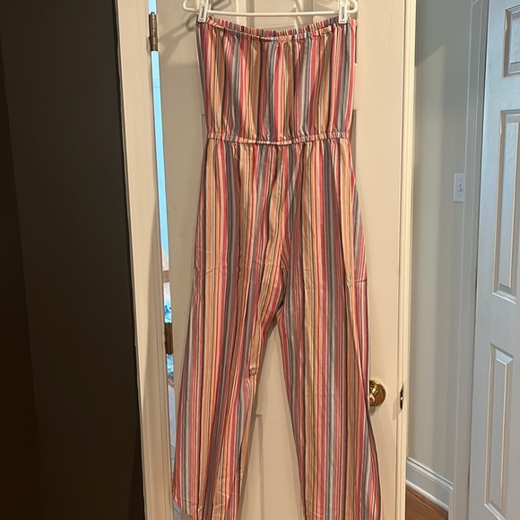 Anthropologie Drew Emerson Strapless Tulip Hem Jumpsuit M - Picture 9 of 10